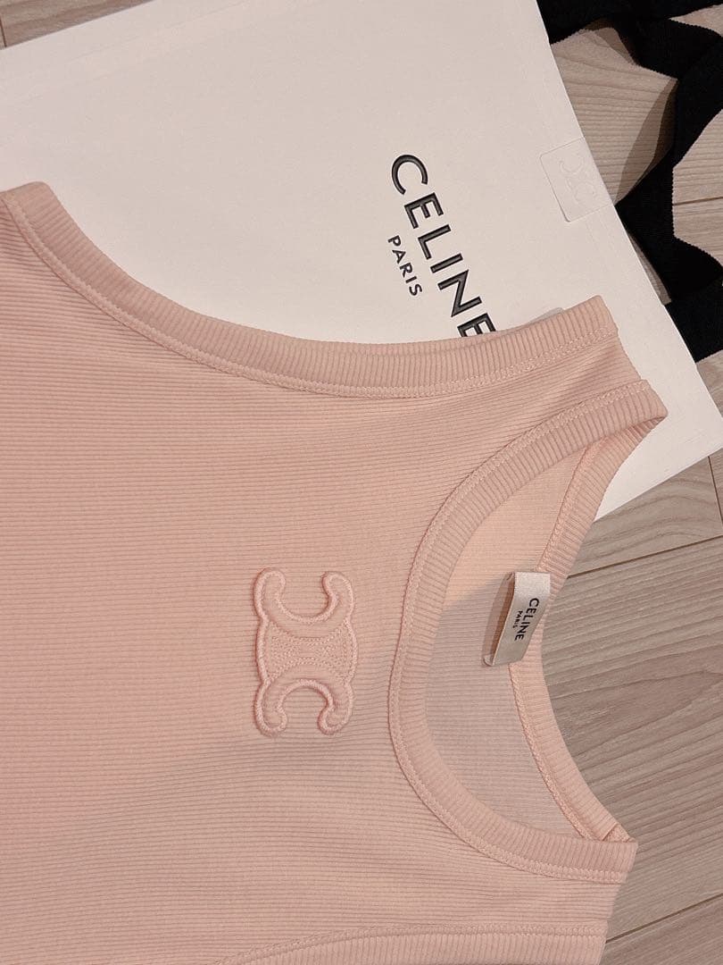 セリーヌ　トリオンフ タンクトップ / リブ編みシルクジャージー