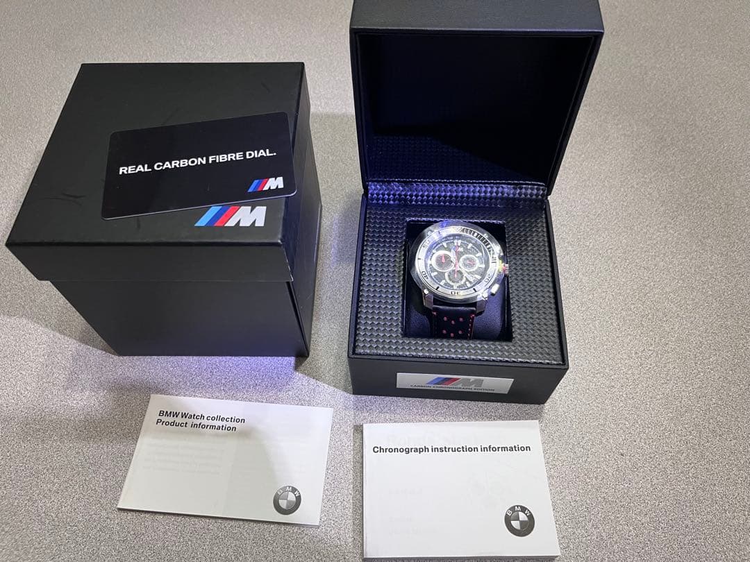 r*d様 BMW アクセサリー　Mシリーズ カーボンクロノグラフ 腕時計