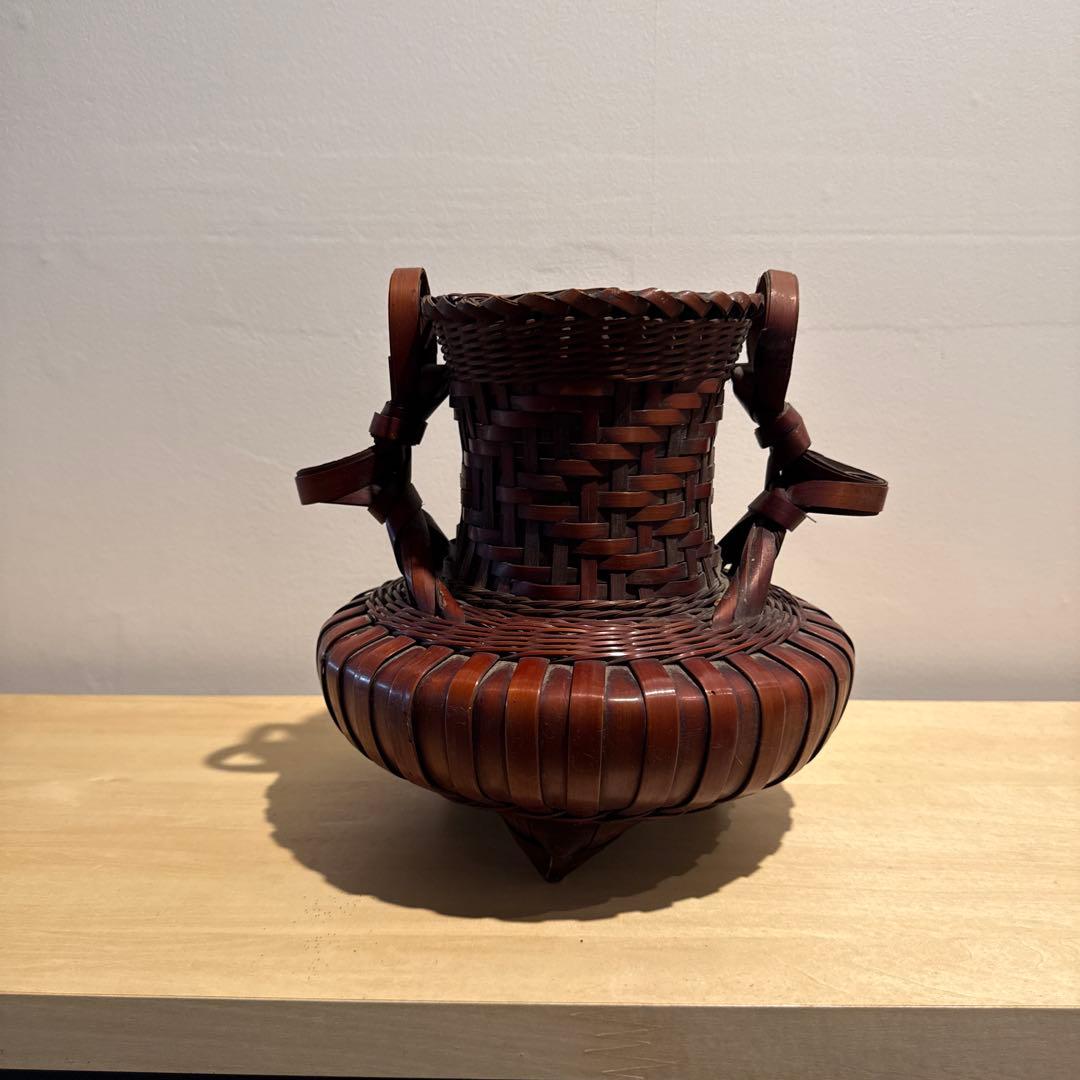 明治時代 竹製の編みかご