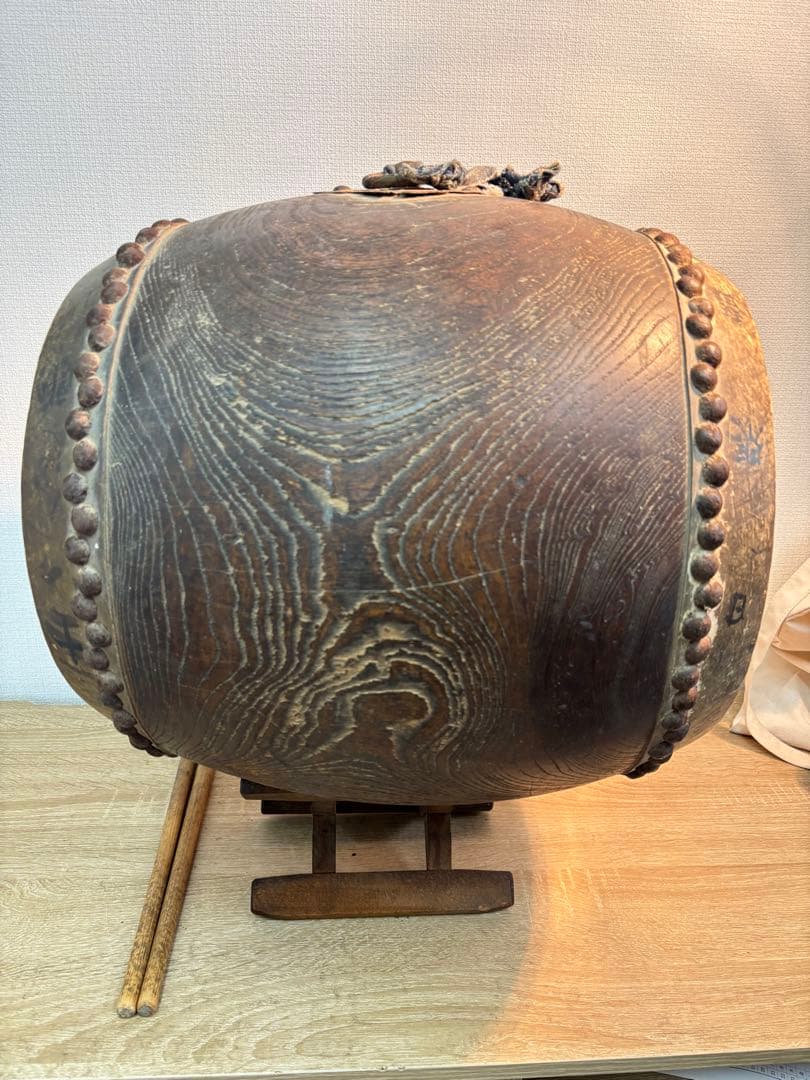 つづみ 鼓 堤太鼓 小鼓 和楽器 雅楽 能楽 ケース付き 古品