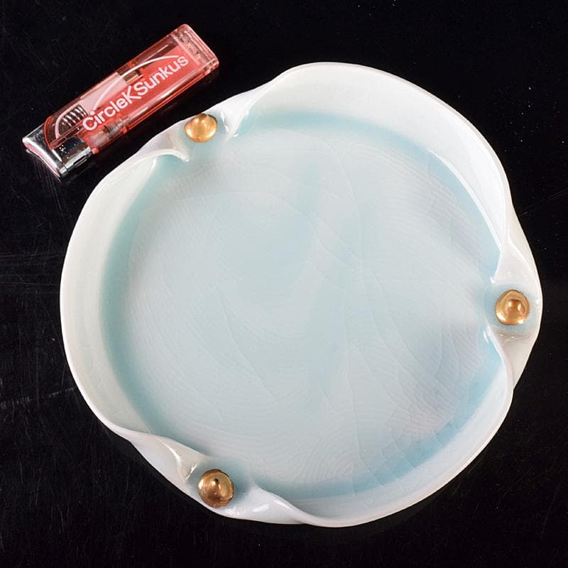 和食器 加藤洋二作 氷裂皿 五客 共箱 D R8094B