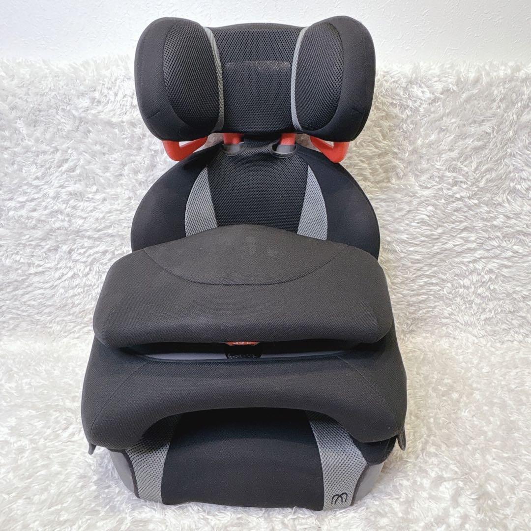 エールべべ サラット3ステップV3 ジュニアシート ブラック グレー