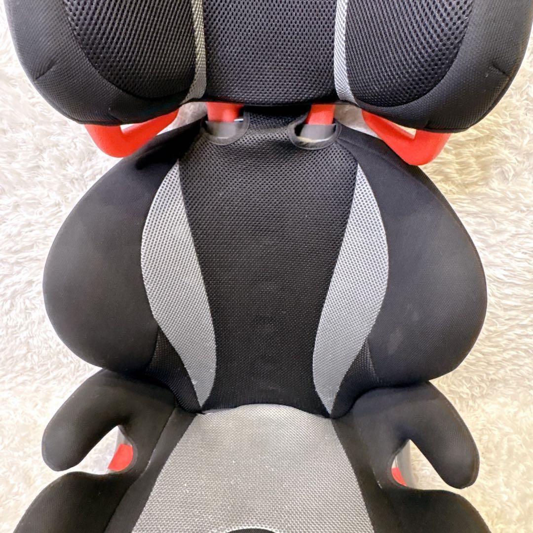 エールべべ サラット3ステップV3 ジュニアシート ブラック グレー