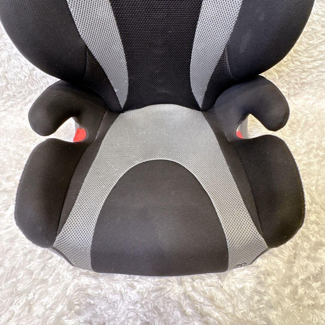 エールべべ サラット3ステップV3 ジュニアシート ブラック グレー