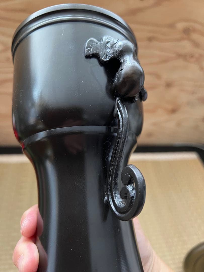 伝統工芸 薄端 花器 水盤 金属製 銅製 花瓶 華道 金属工芸品