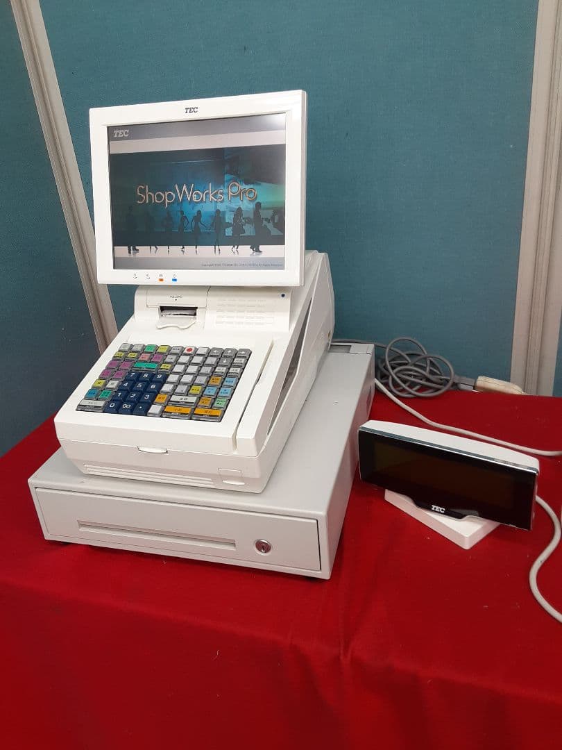 東芝テック 電子レジスター POSレジ QT-100 店舗用品 ② J0754