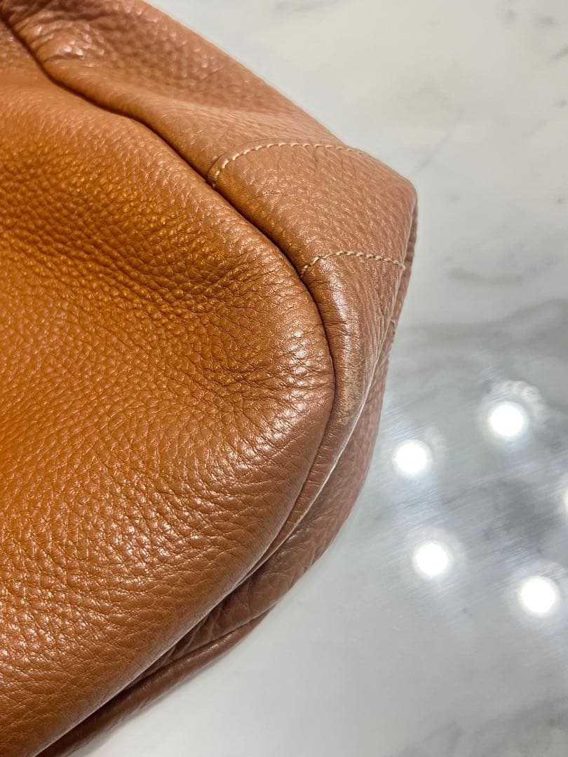 PRADA ブラウン　レザー ハンドバッグ