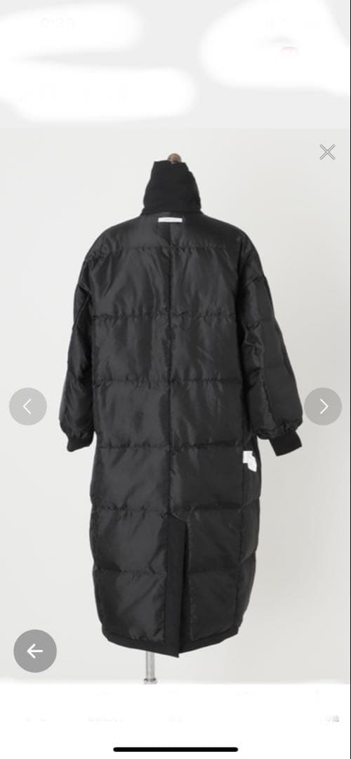 B.C STOCK ワッシャーナイロンダウン チェスターコート ブラック S