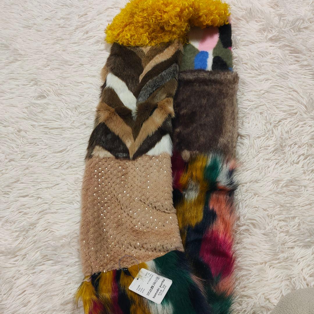 【新品タグ付き】tomoki yurita異素材ミックス スヌード リアルファー