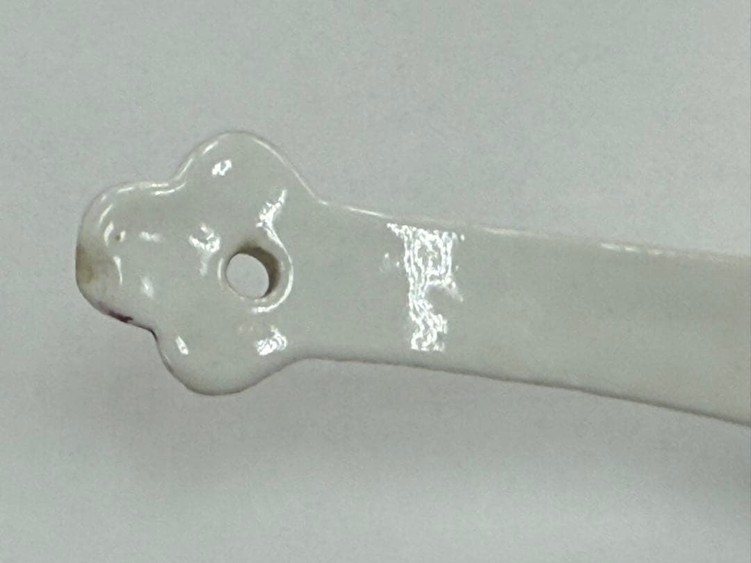 中国 清時代 胭脂紅釉山水紋レンゲ アンティーク 送料込み250914