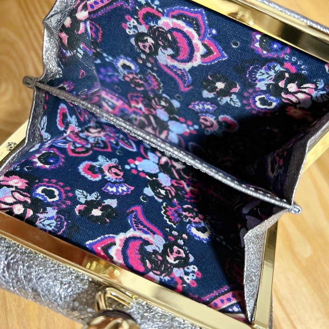 【最終価格】ANNA SUI 財布 ソルーナ 星 月 銀 がま口 三つ折り