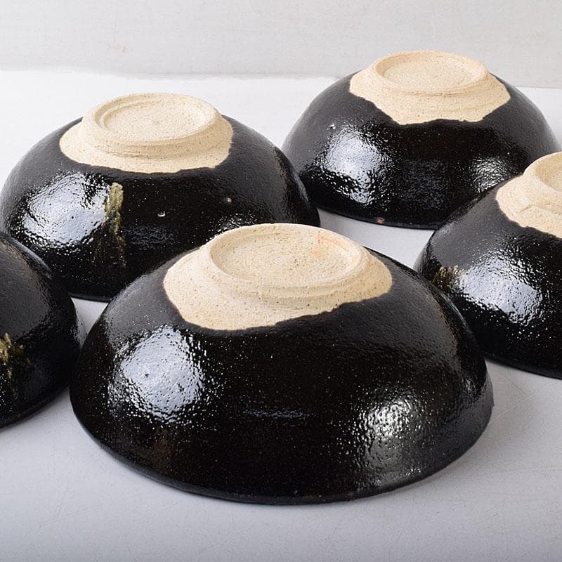 gmgmgm様専用 茶道具 浅野陽作 黒鉢 5客 共箱 V 8005