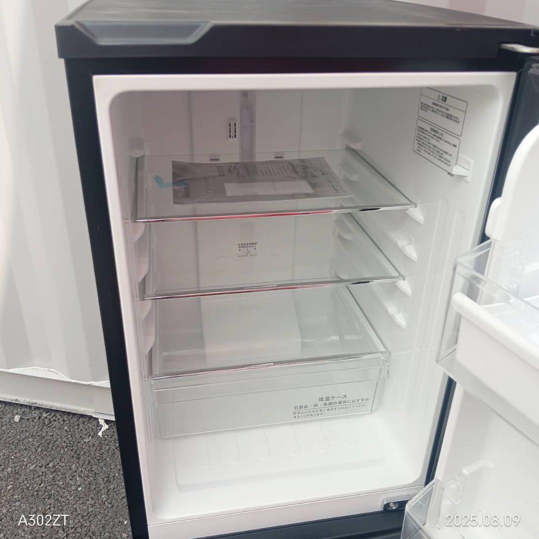 T080★2021年製★ハイセンス冷蔵庫　ミラーブラック　自動霜取り　一人暮らし