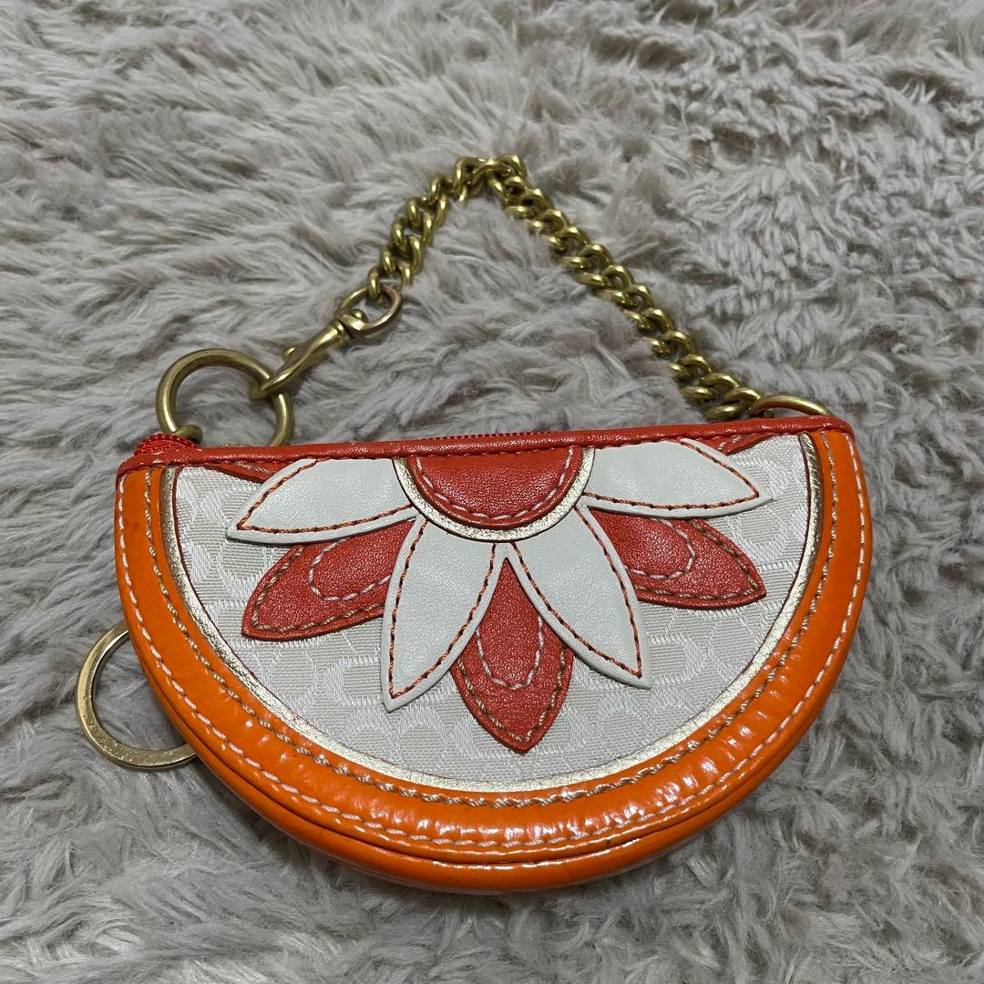 超激レア✨ コーチ ケース 財布 フルーツ オレンジ ミニシグネチャー