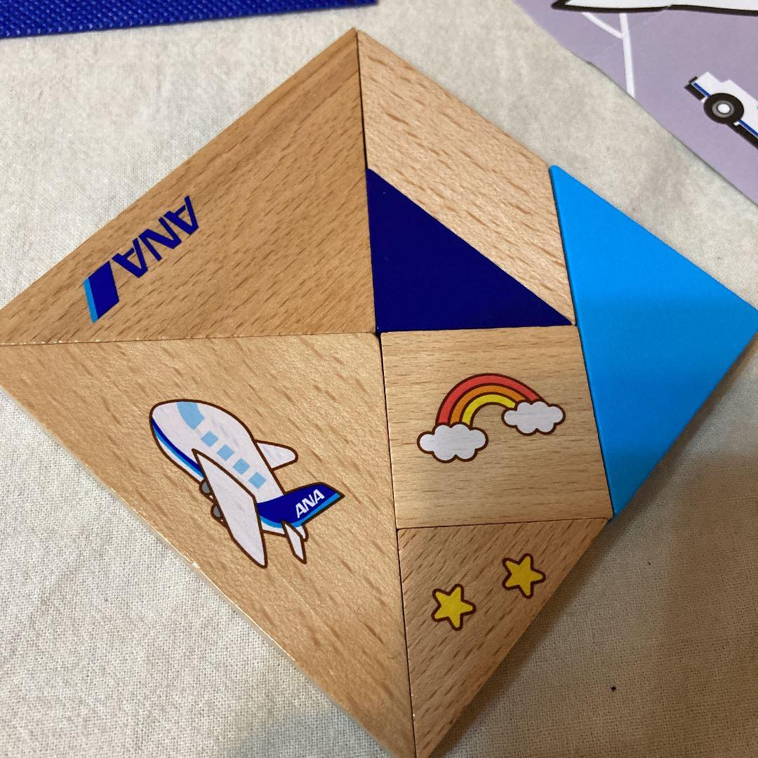 ANA 木製パズル　新品未使用　ポーチ付き