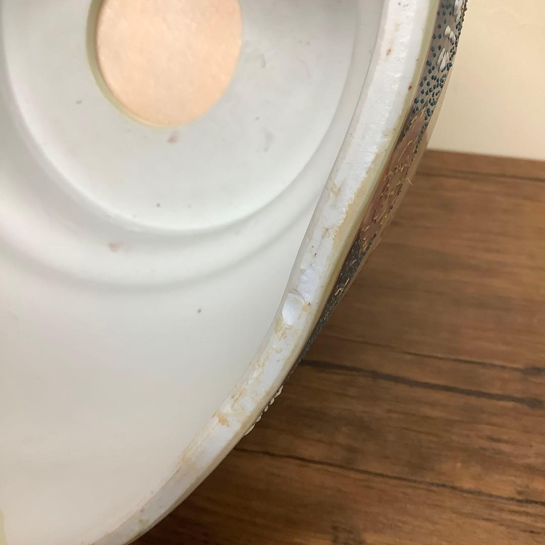 薩摩焼？　古代美人図　壺飾り壺　沈香壺　大型　大サイズ