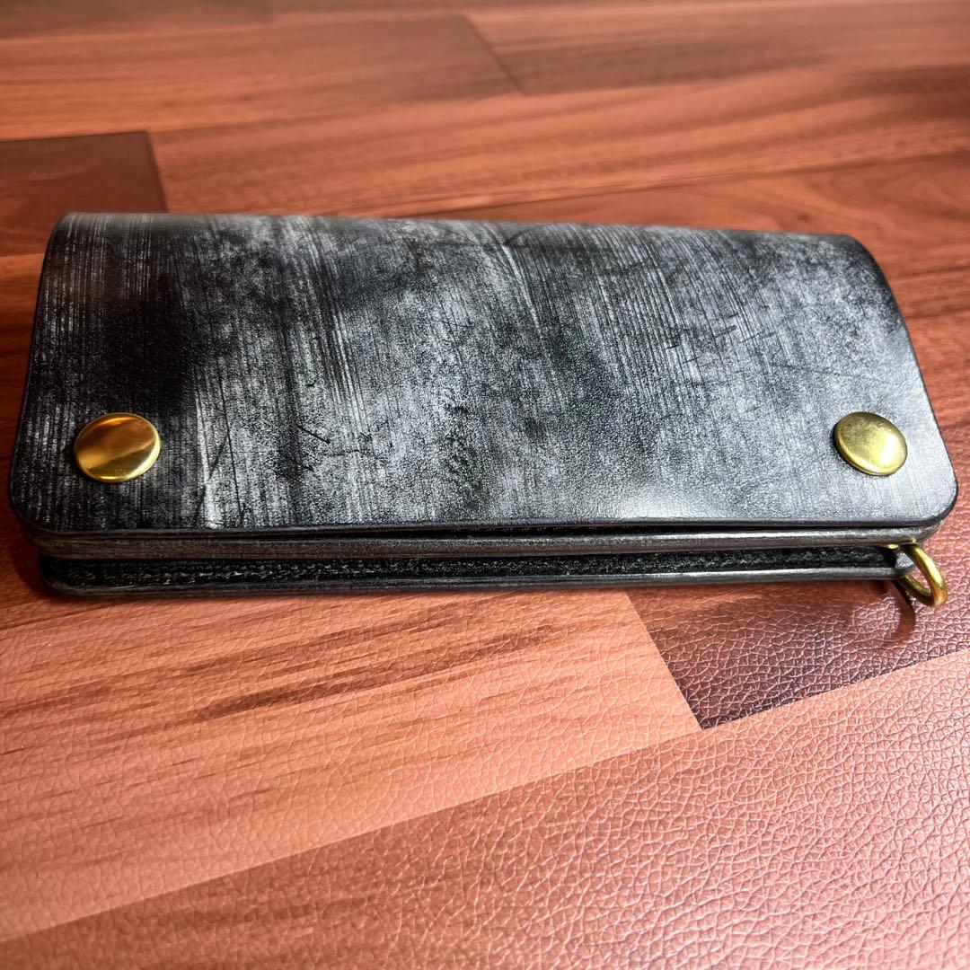 【トラッカーウォレット ロング 2層】 ブライドル ゴールド universal