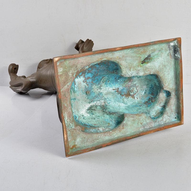 仏教美術　古銅　毘沙門天　仏像　置物　G　R4843B