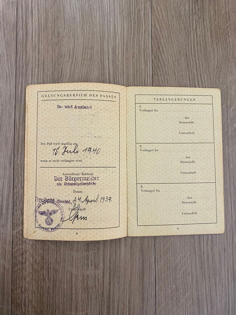 【超貴重】ユダヤ人　パスポート