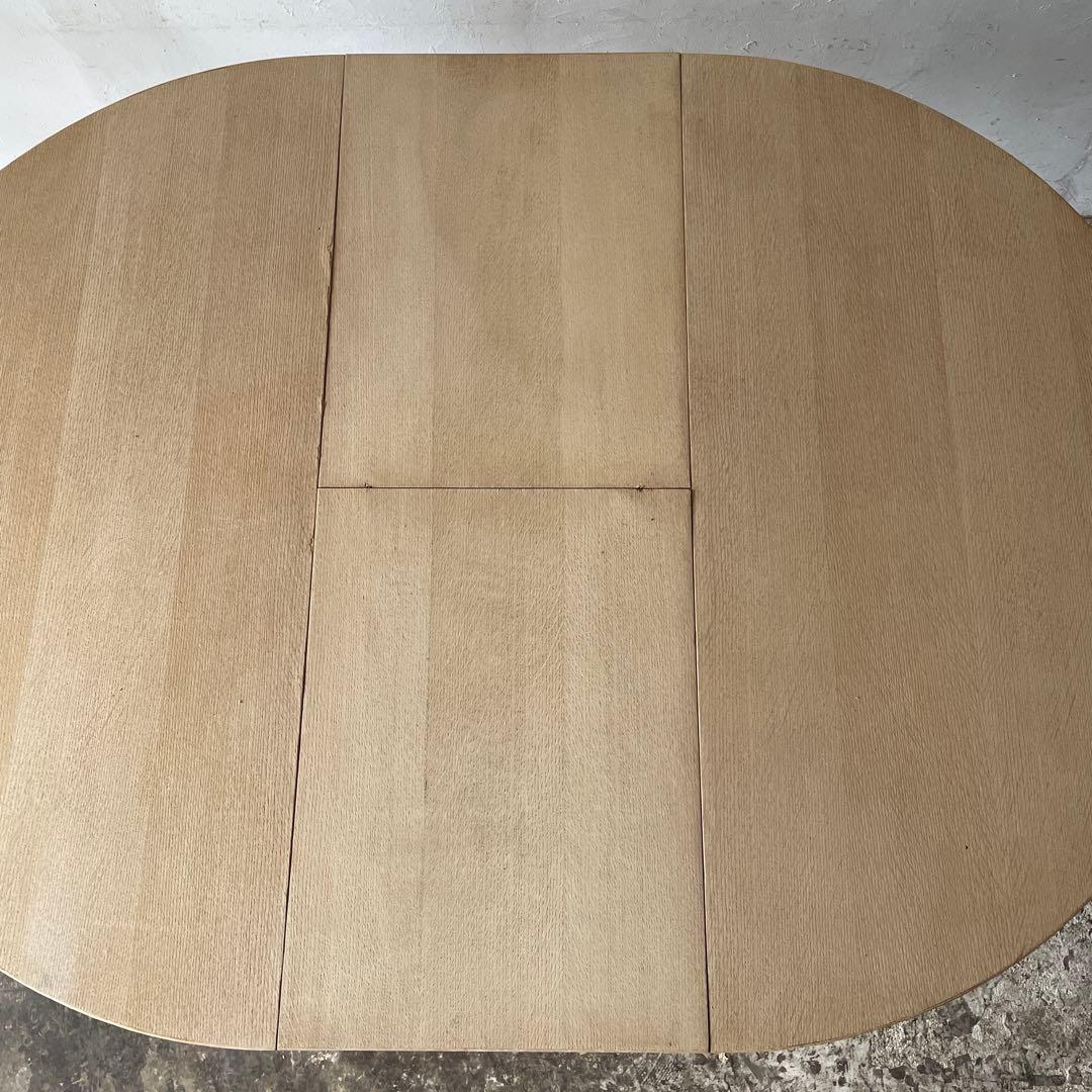 ビンテージ ラウンドエクステンションダイニングテーブル 剥離