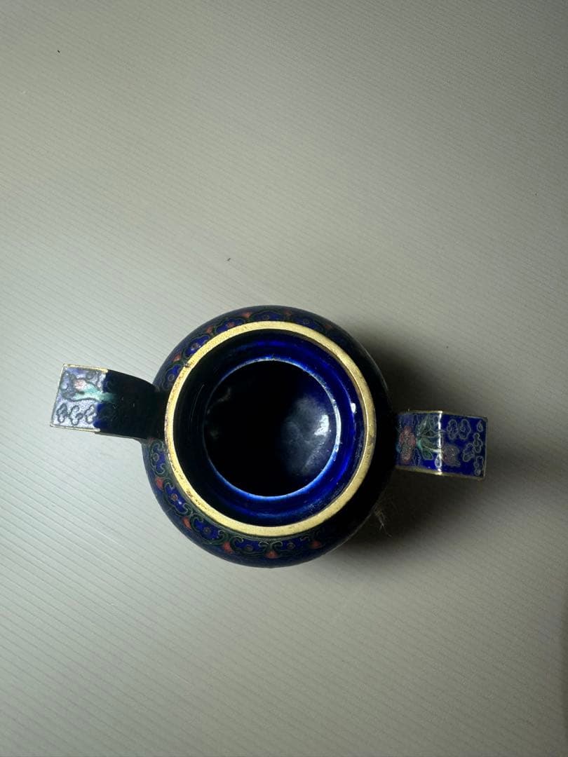 2096 七宝焼 景泰藍 香炉 時代物