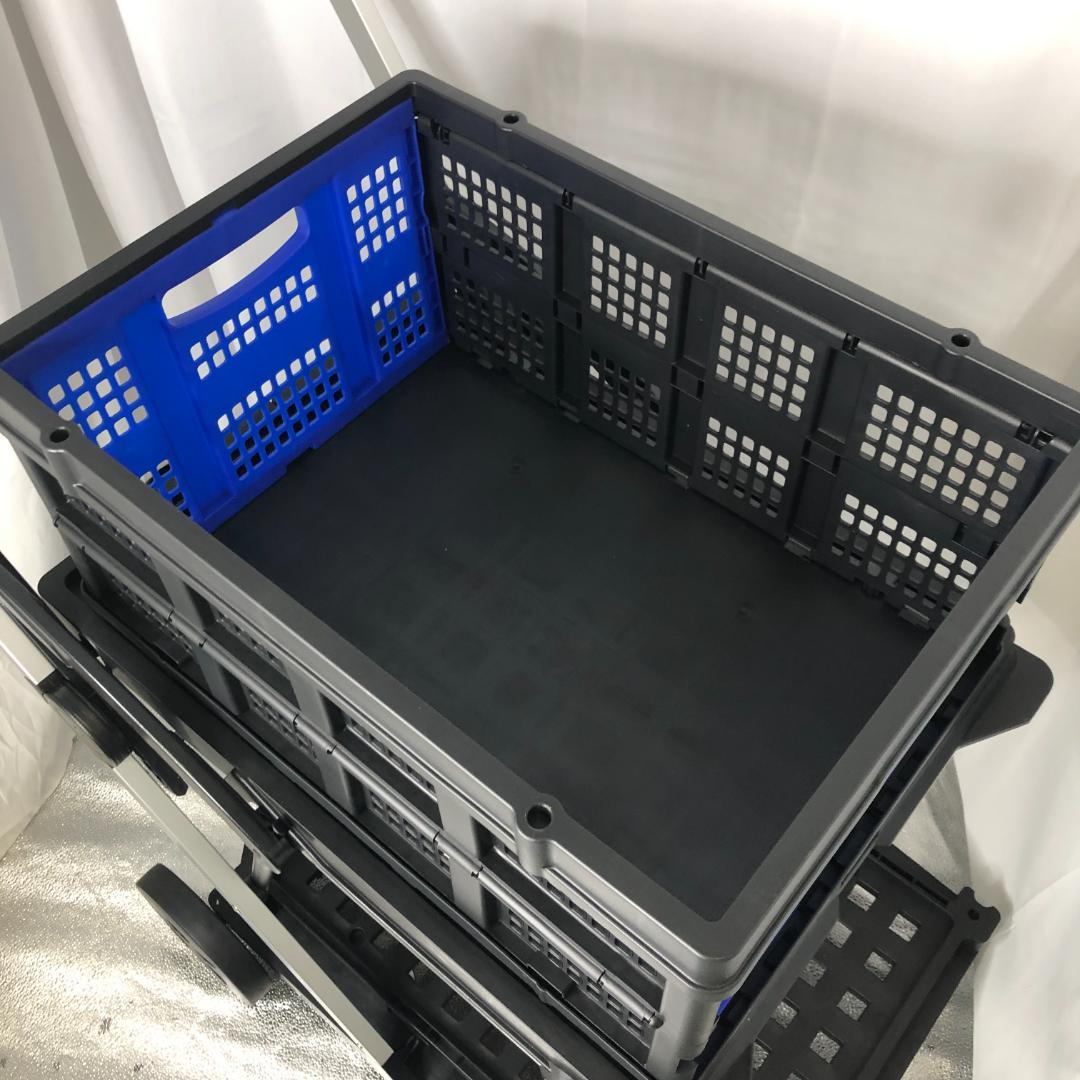 折りたたみ式カート ショッピングカート ダブルレイヤートローリー/ヤS3101