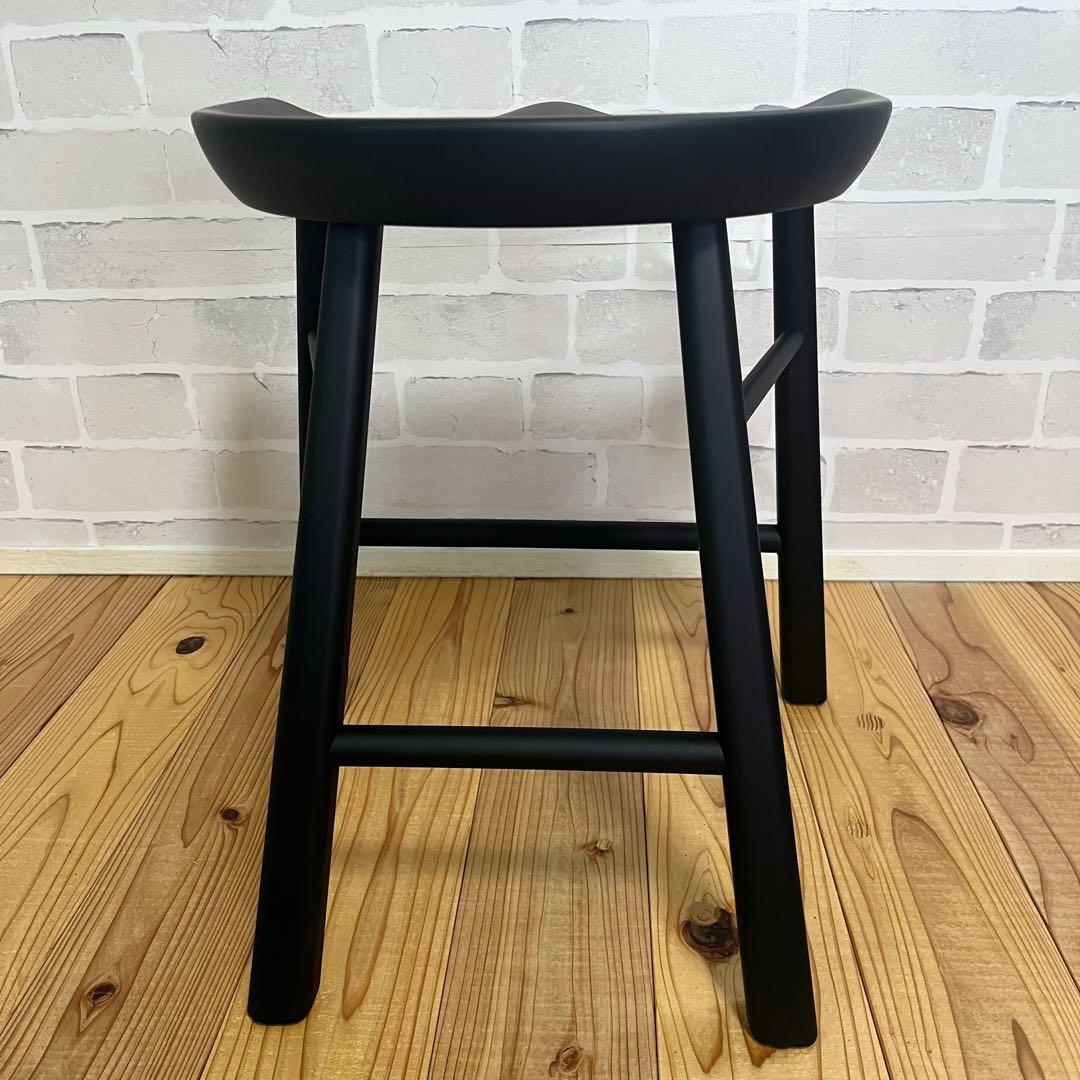 美品 KINOSHITA カロレ チェア 別色ブラック 木製 無垢 スツール