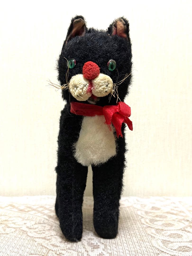 シュコ　ヴィンテージ　黒猫　ぬいぐるみ　Schuco
