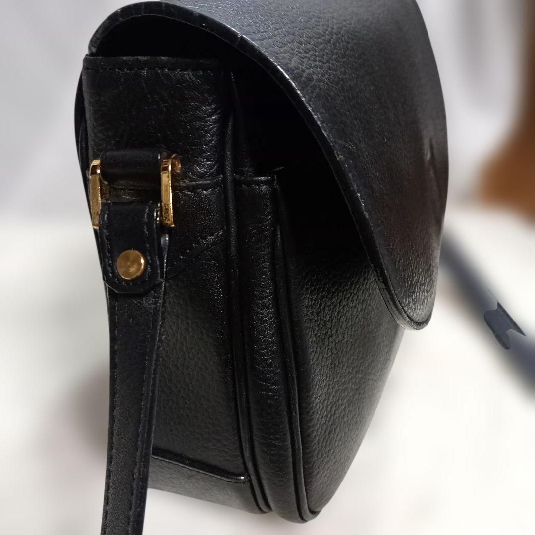 ★BURBERRY★バーバリー レザー ショルダーバッグ 黒 　ノバチェック