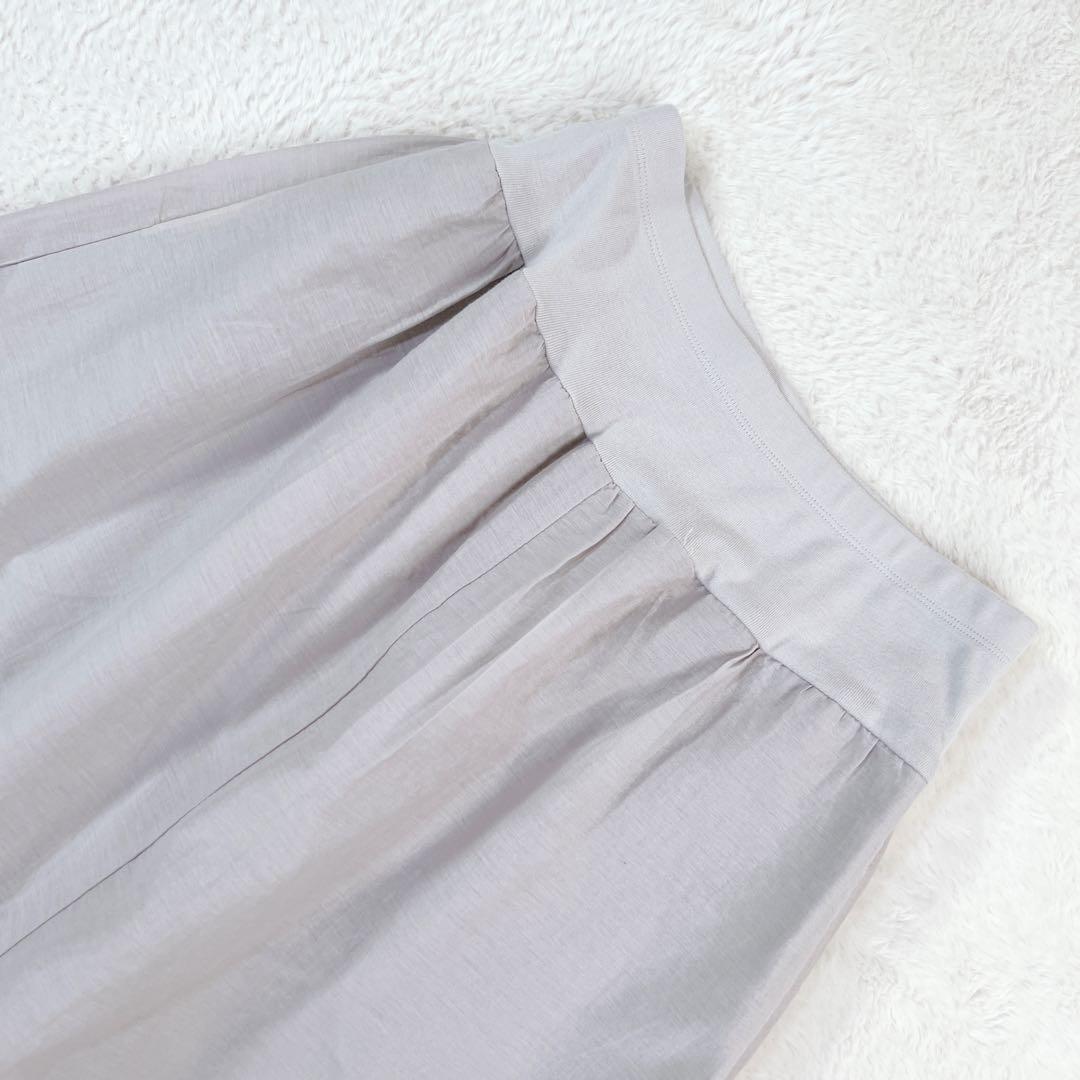 ビアズリー 裾レース ジャガード サルエルバギーパンツ グレー 23SS