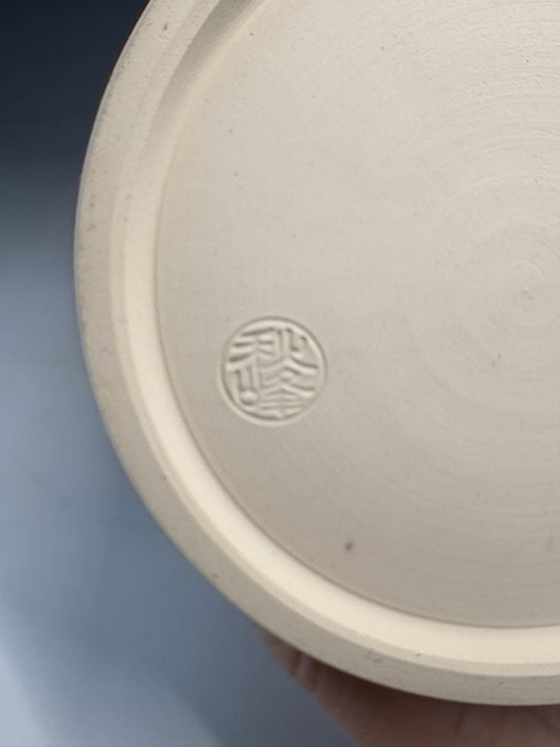 中古品】中村秋峰造仁清末広唐子遊絵水指（朱替蓋付）共箱USED〈税込