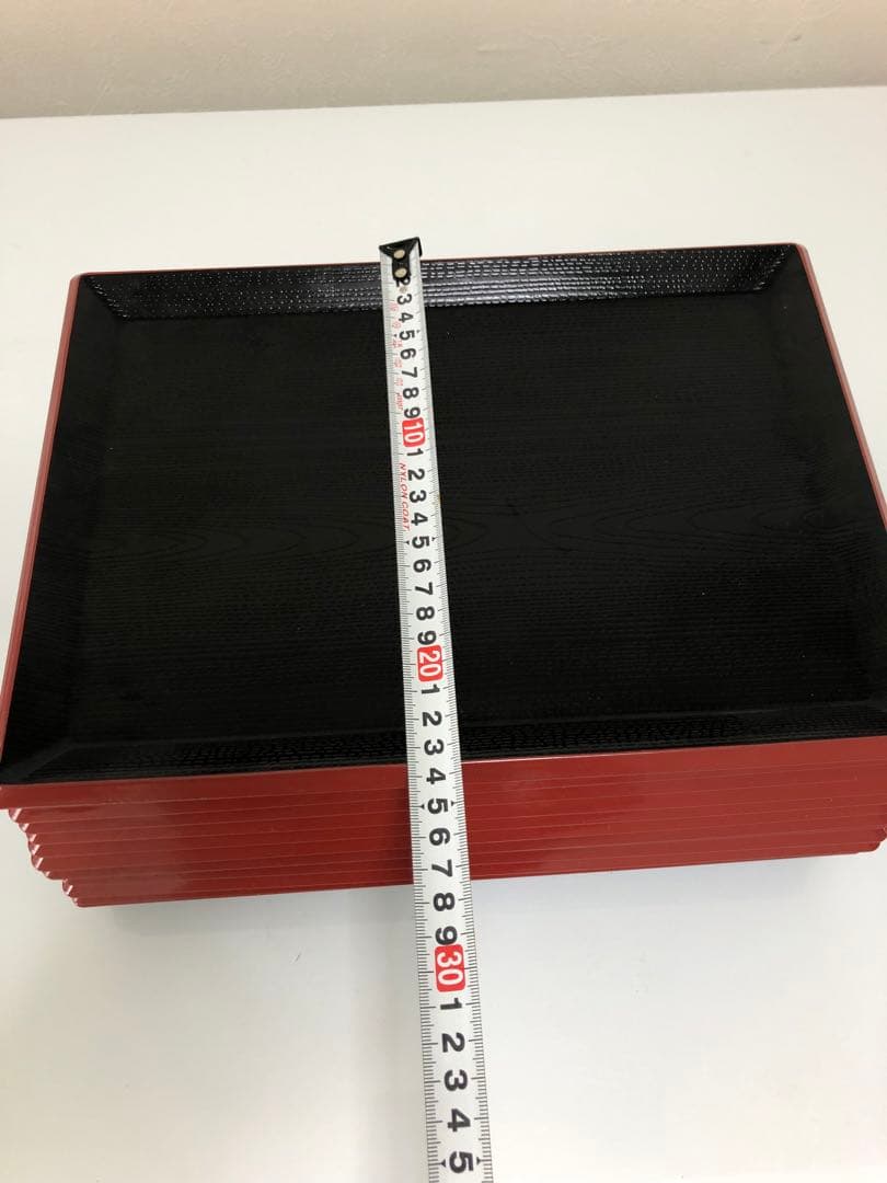 中古⚪️ラーメン、定食用トレー漆器 膳 約30cm x 25cm 20枚セット