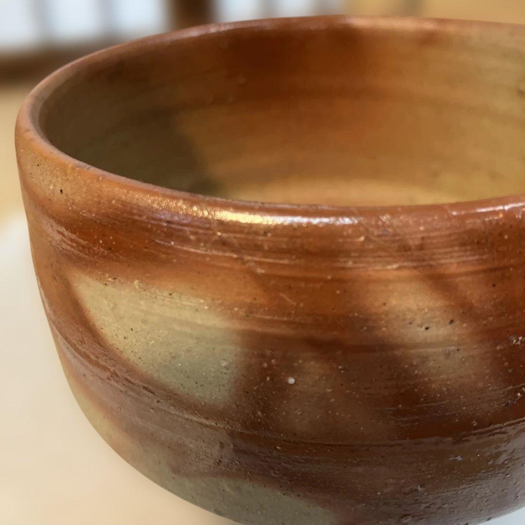 茶道具 茶碗 備前焼 山下 譲治作 共箱 栞付 N290CW