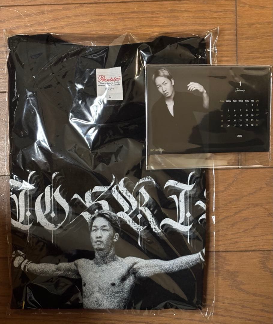 BIO SKIN LAB☆RIZIN☆朝倉未来☆応援Tシャツ☆L☆卓上カレンダー