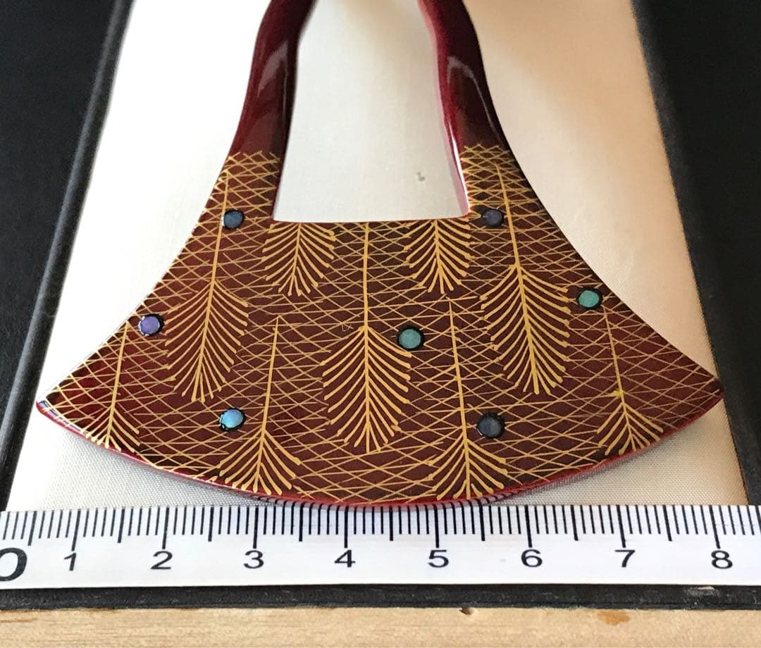 かづら清老舗　かんざし　溜色　蒔絵　螺鈿細工