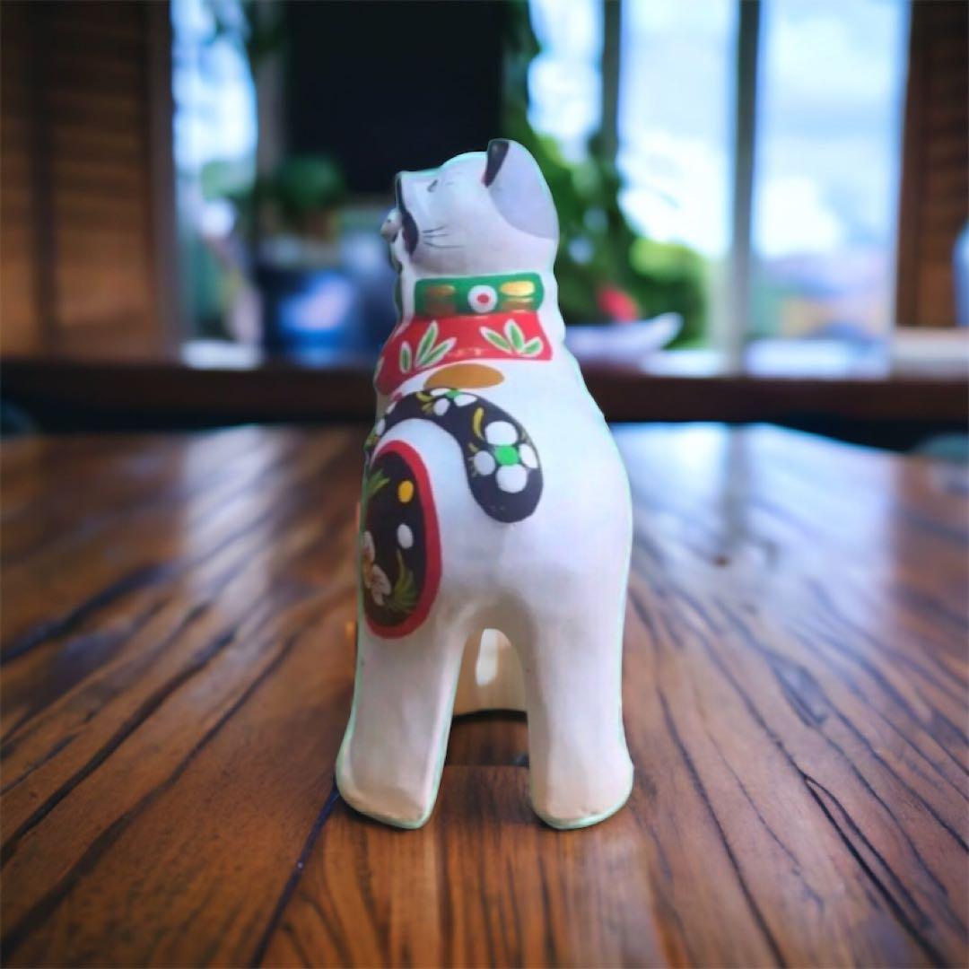 岩手県郷土玩具 花巻土人形 平賀孫左衛門 窯猫 ねずみくわえ猫 厄除け