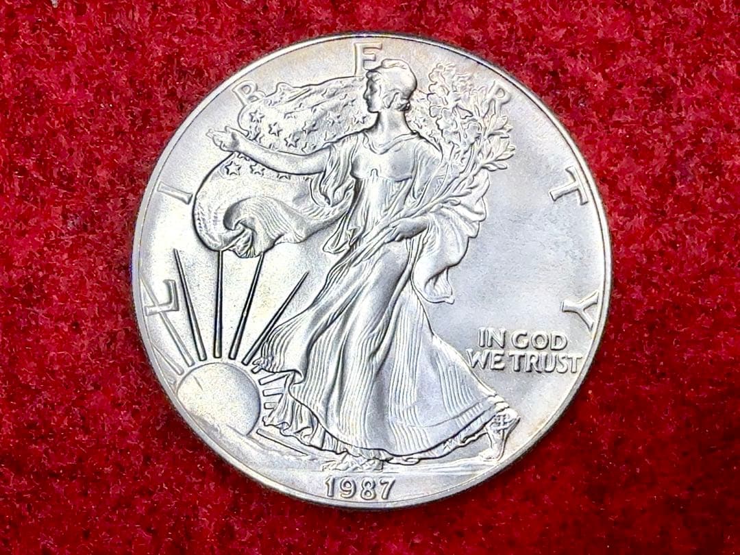 え*ん様 1987年 アメリカ シルバーイーグル 1$ 1oz 銀貨 アメリカ銀貨 イーグル1オンス銀貨 1987年 | 収集ワールド
