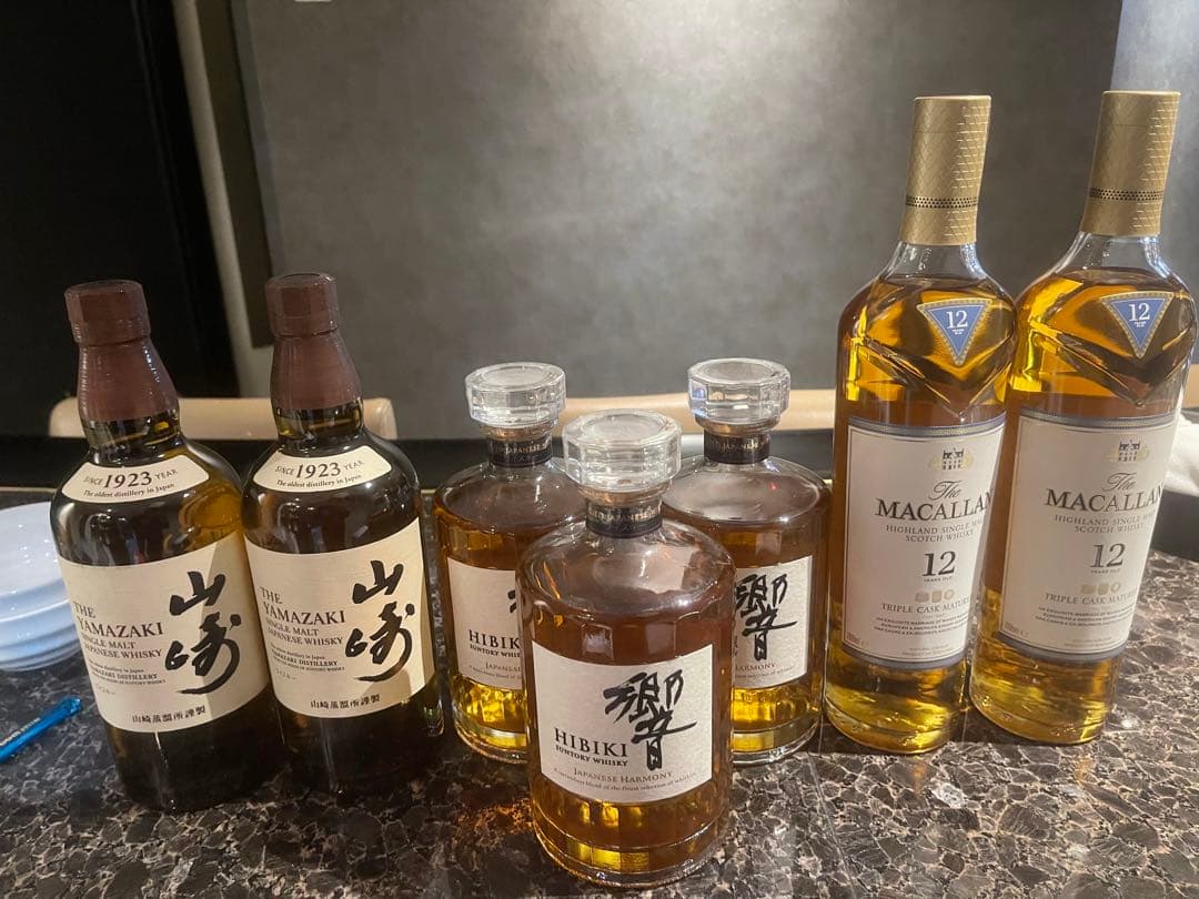 山崎２本響３本マッカラン12年２本 甘美なシェリーの誘惑セット（山崎12年・マッカラン12年シェリーオーク