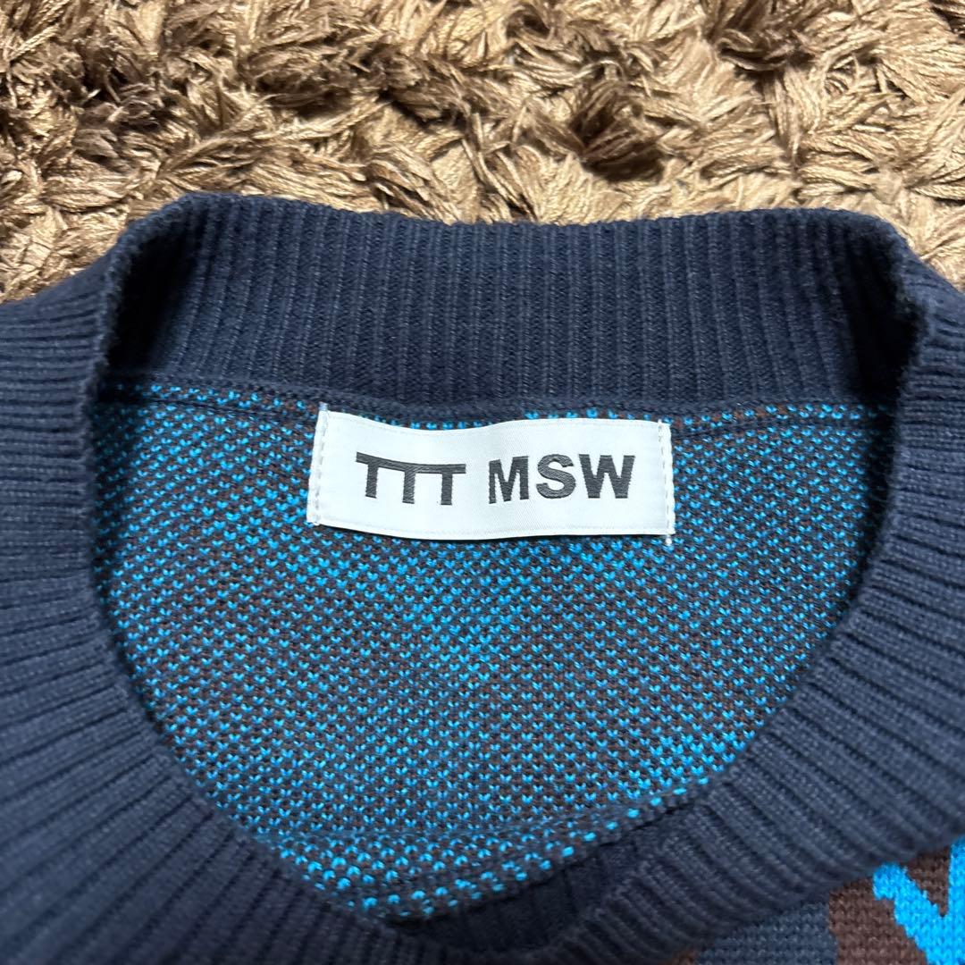 TTT MSW フラワーパターン ニットベスト