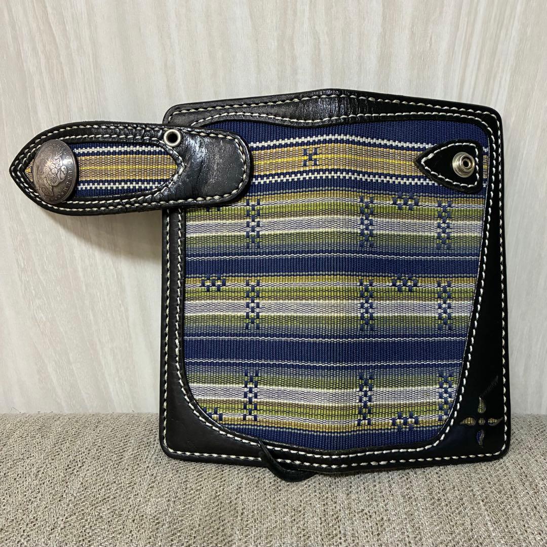 長財布 琉球レザー L.L.A 首里織 ロングウォレット