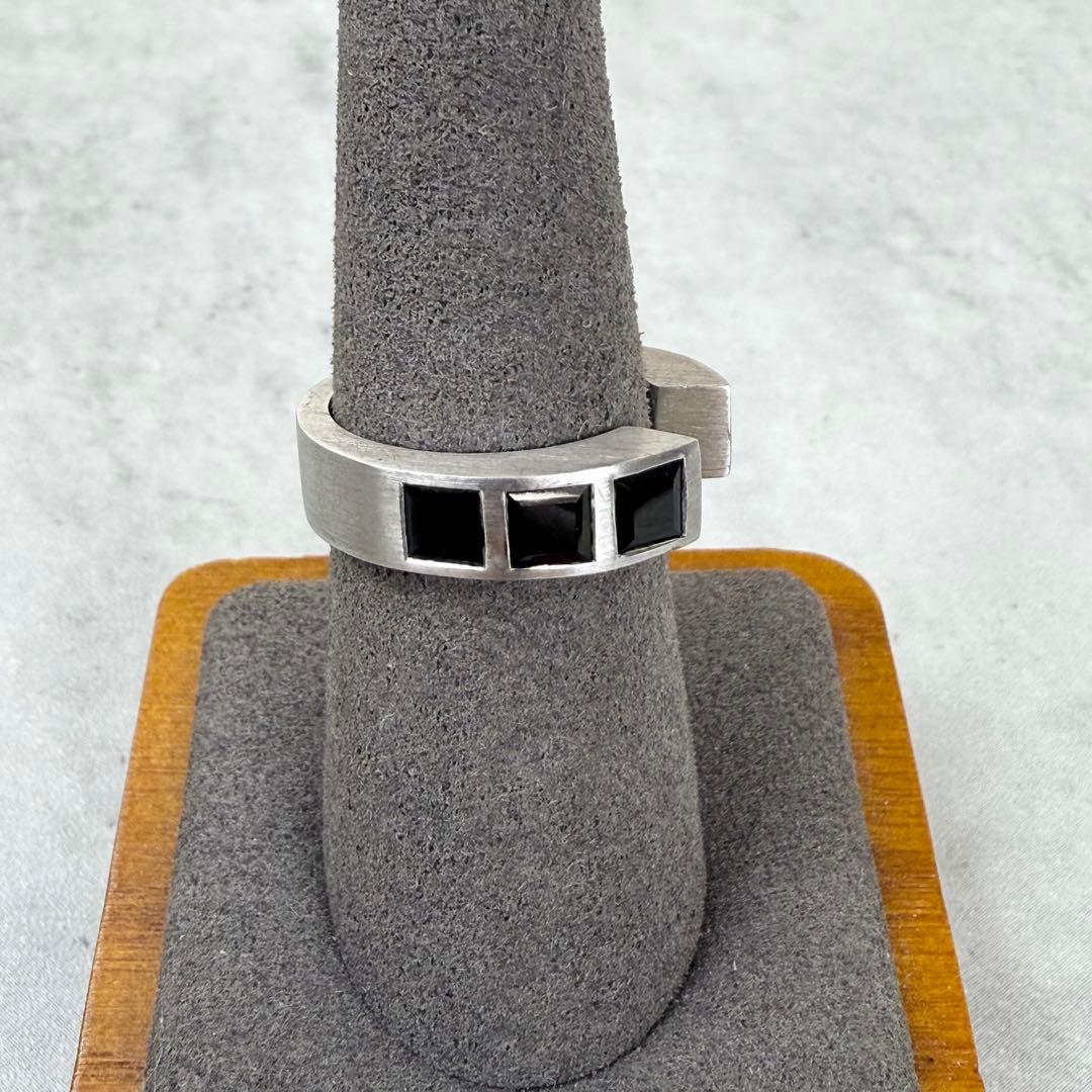 TOMWOOD トムウッド スプリットカラーストーンリング ブラック　54