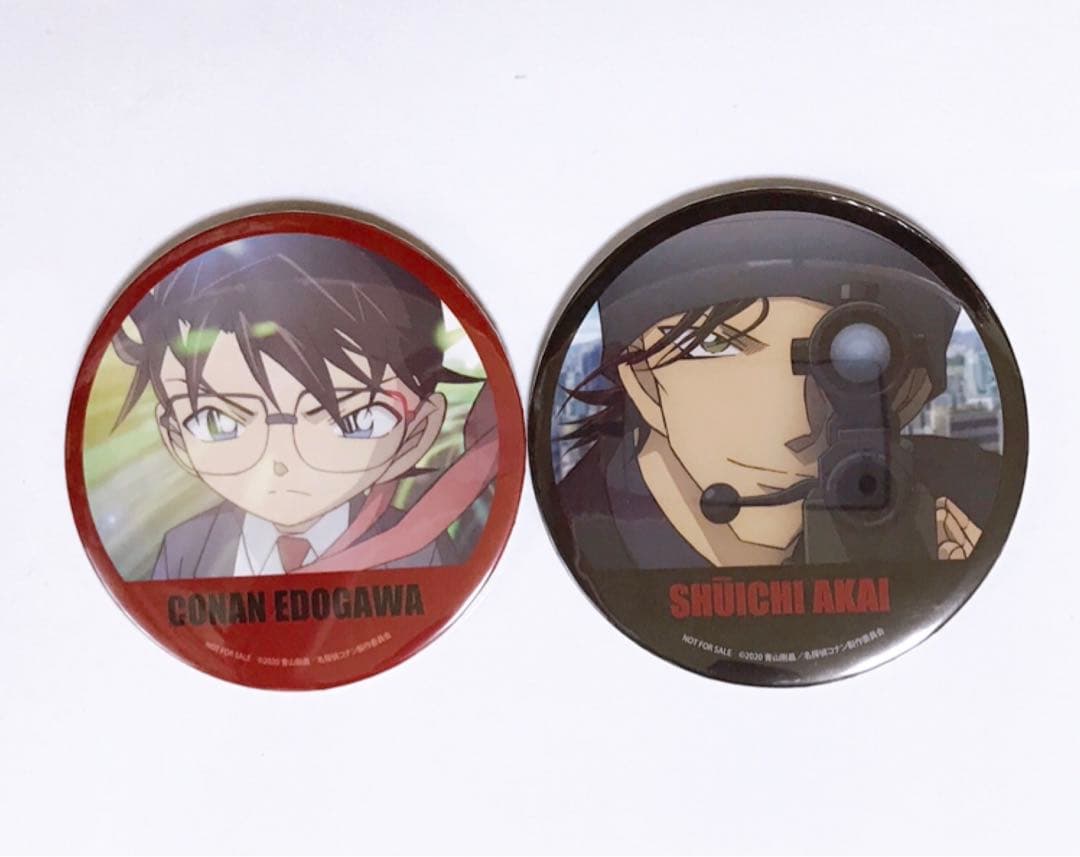 名探偵コナン 緋色の弾丸 江戸川コナン 赤井秀一 缶バッジ アニメイト