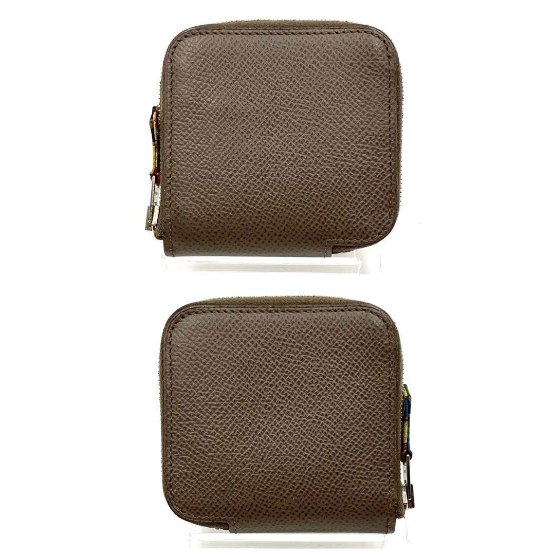 極美品 HERMES エルメスケース アザップコンパクトミニ エトゥープ