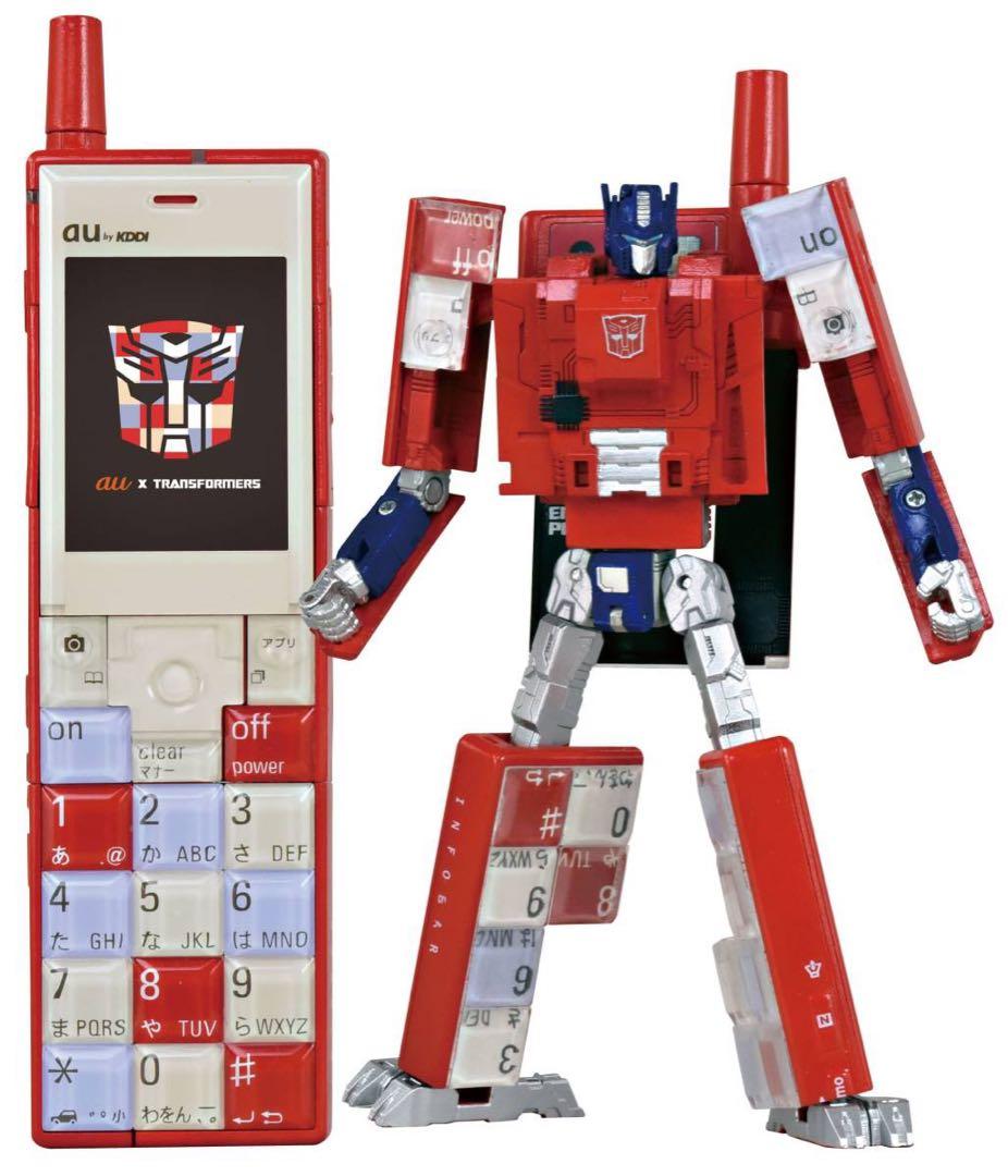 au ×トランスフォーマー オプティマスプライム バンブルビー メガトロン