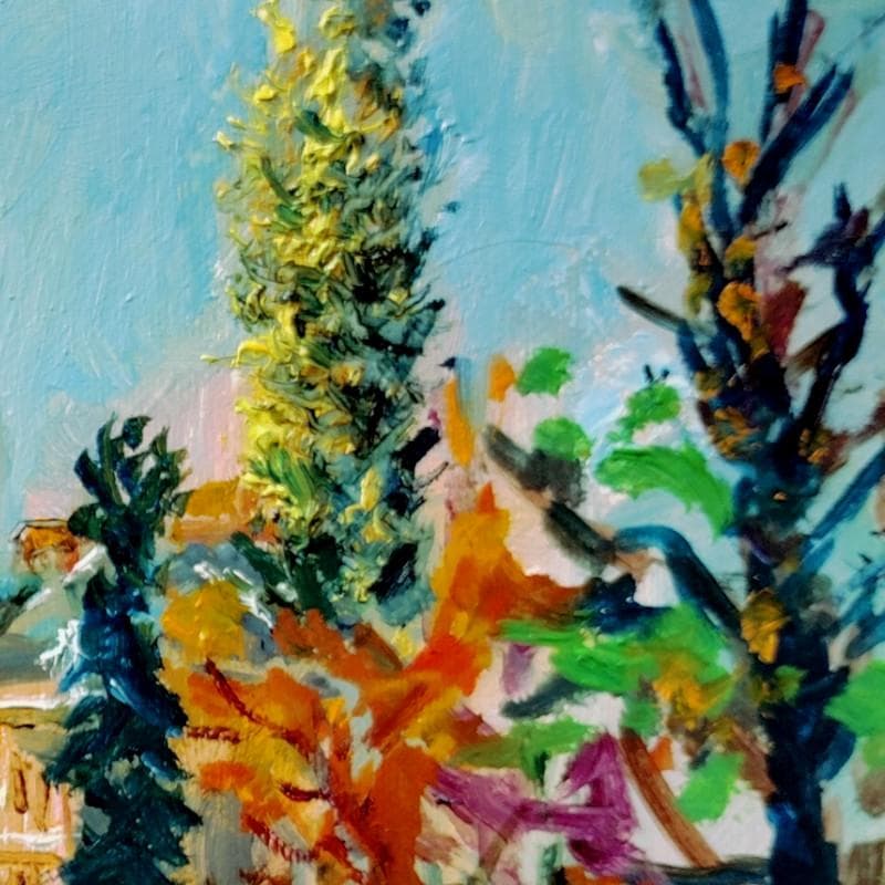 ☆ 高橋益之 ☆「 秋の道庁」油絵 F3号サイズ 新品！ オン