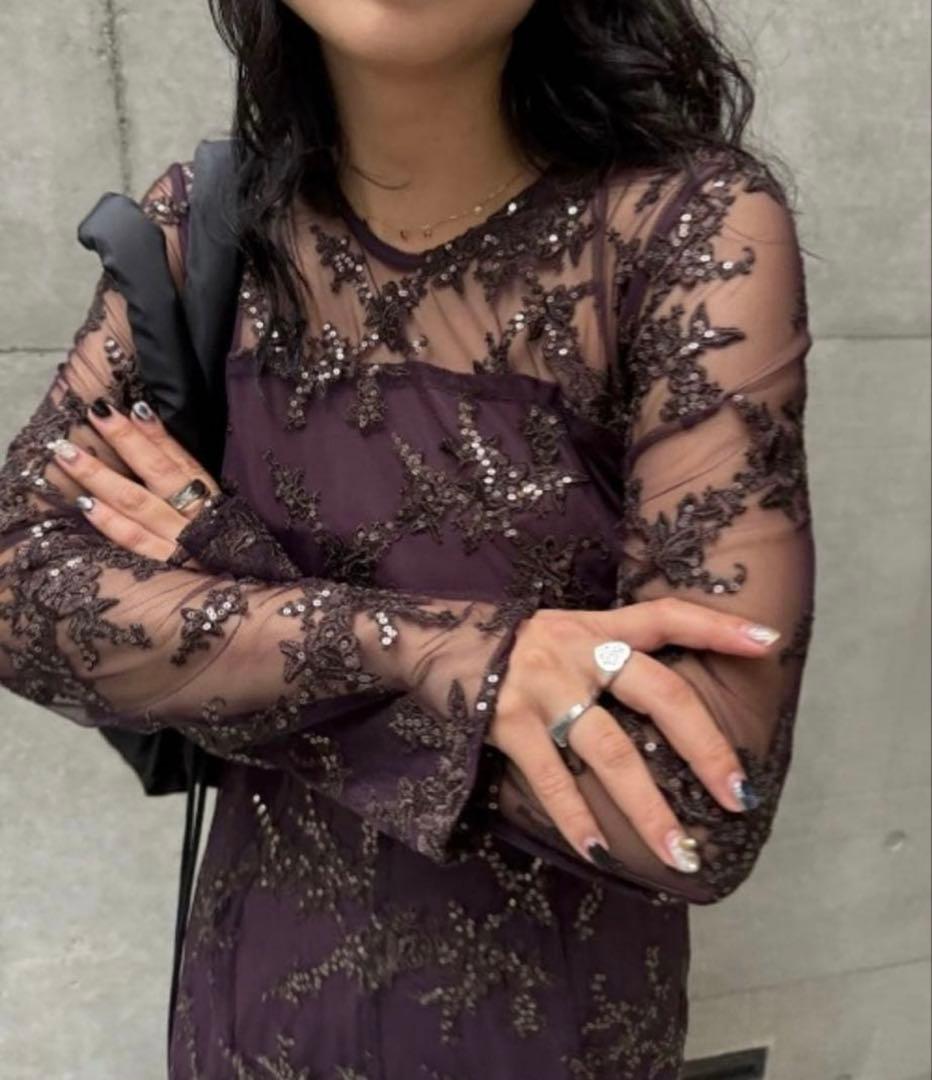 Ameri VINTAGE SPANGLE LACE ROMPERS Mサイズ - メルカリ