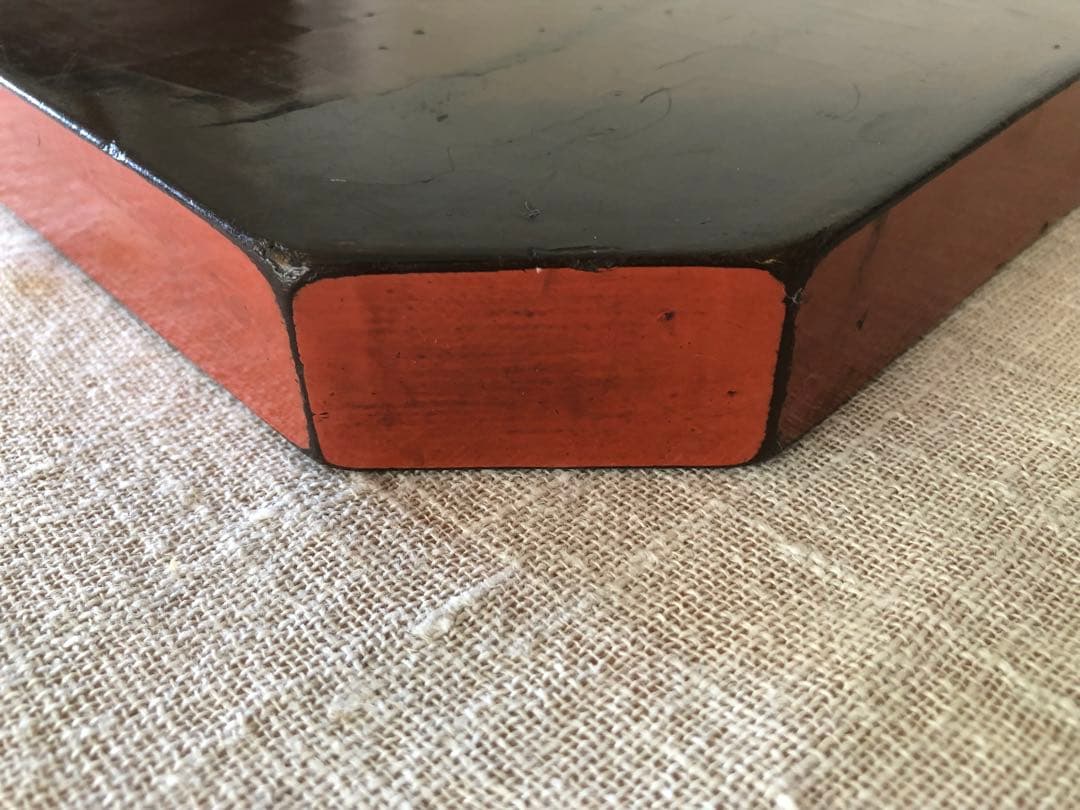 古美術 根来 隅切盆(折敷)