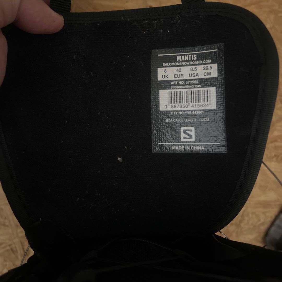 スノーボード Salomon mantis 26.5cm boa