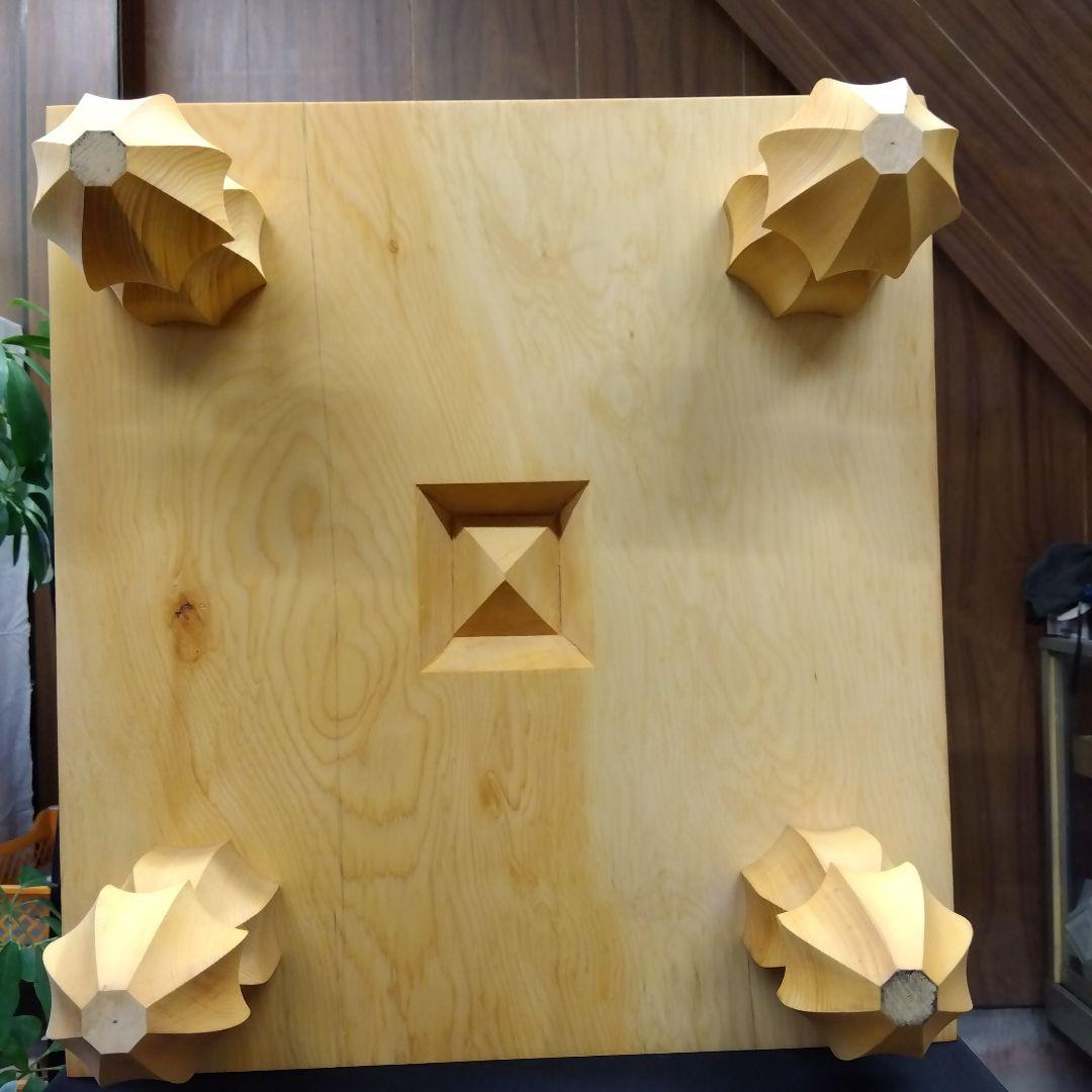 【国産　本榧　４寸碁盤　木裏】