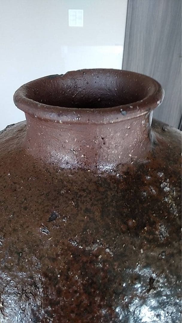 古信楽　六古窯　ビードロ　信楽壺　自然釉　古美術　アンティーク　古道具